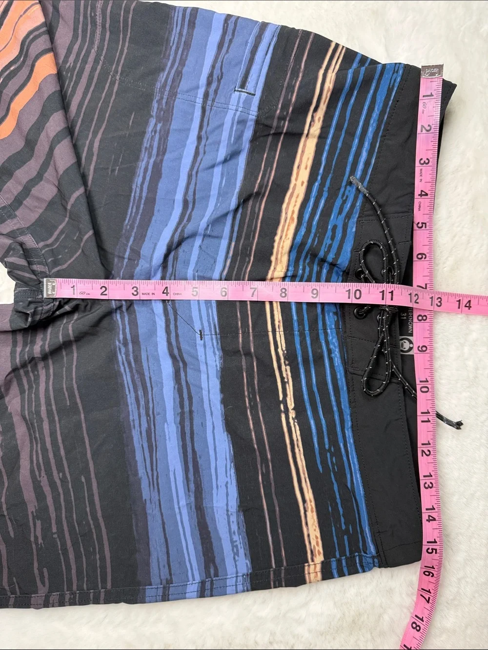 Outerknown Apex Board Shorts 31 Multi Stripes Stretch Kelly‎ Slater Surf Beach